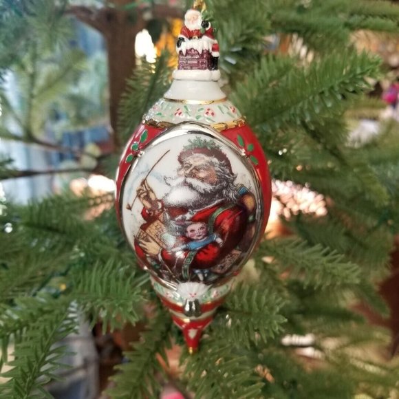 VNTG 2000 Bradford Exchange Santa Millennial Porcelain Ornaments Collection # 3 - Picture 6 of 10